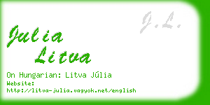 julia litva business card